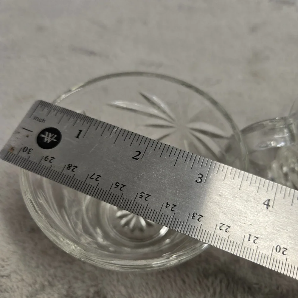 Vintage Clear Pressed Glass Creamer and Sugar Bowl Set Starburst Pattern